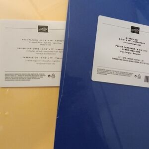 Stampin' Up! NEW Cardstock packets of  Pale Papaya and Starry Sky